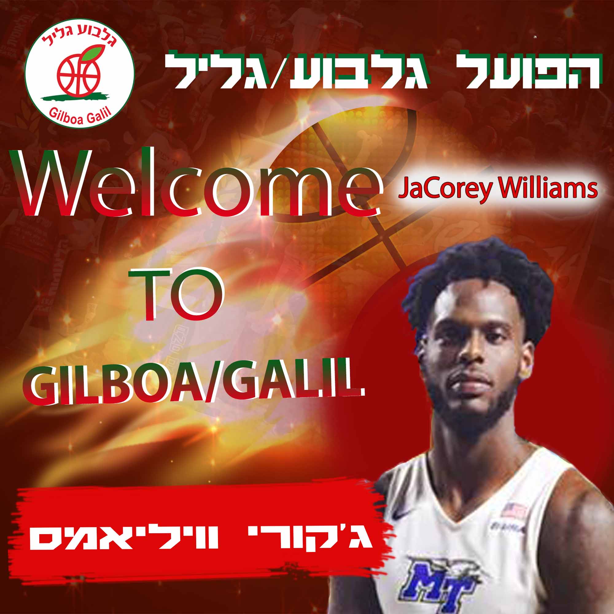 זר רביעי לגלבוע/גליל: ג'אקורי וויליאמס