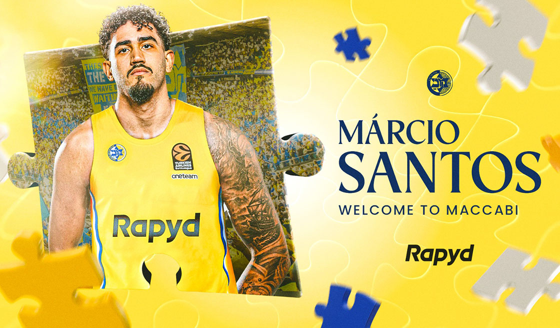 מצאה סנטר: מרסיו סנטוס חתם במכבי ת"א
