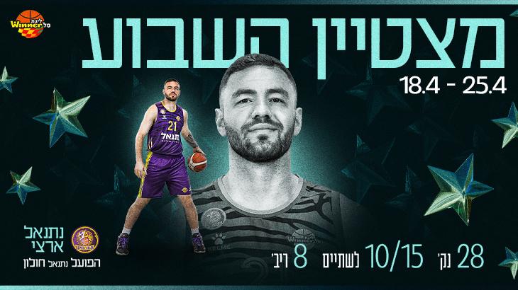 מצטיין השבוע בליגת ווינר סל: נתנאל ארצי