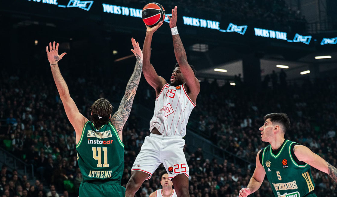 יורוליג: האדומים נכנעו לפנאתינייקוס